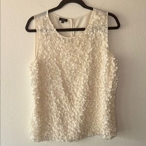 Elegant Cream Sleeveless Top